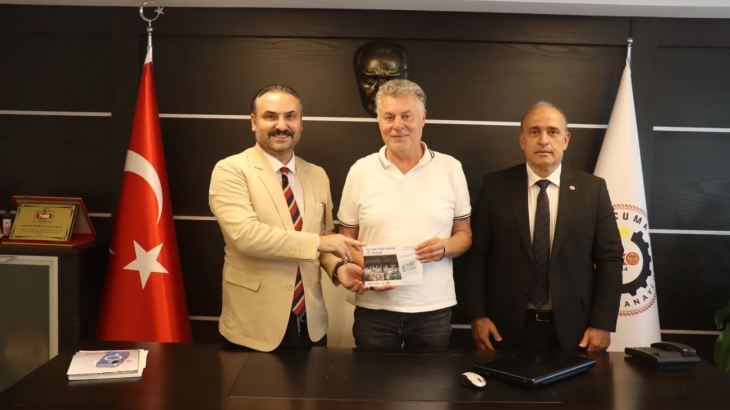 ZONGULDAK SANAYİCİ VE İŞ İNSANLARI DERNEĞİ (ZONSİAD) BAŞKANI NECDET TISKAOĞLU VE YÖNETİM KURULU ÜYESİ MEHMET TÜLÜBAŞ’TAN ÇAYCUMA TİCARET VE SANAYİ ODASI'NA ZİYARET